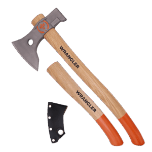 Titanium Axe - 18in Camping Axe, Wood Handle, Hammer End